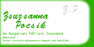 zsuzsanna pocsik business card